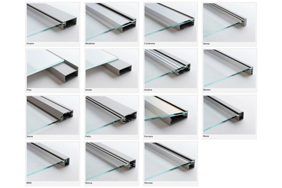 Алюминиевый профиль для стеклянных дверей